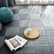 낡은 베란다꾸미기 조립식 데크타일 18p 세탁실 바닥 데코, 루쓰 데코타일(브라운18p), 루쓰 데코타일(브라운18p), 1개