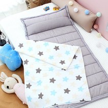 굿몽 유아일체형 밴딩 낮잠이불, 별사탕(밴딩)_블루