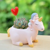 ROOGO 루고 화분 소녀와 동물친구들 유니콘