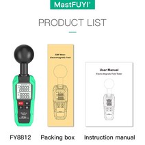 방사선 검출기 자기장 선량계 FUYI-EMF 미터 검출기 3 칩 360 ° 측정 방사선 전기 및 자기장 감지 고스, 01 FY8812