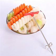 회오리감자 야채 나선형 칼 감자 당근 오이 롤러 프렌치 프라이 커터 트위스트 슈레더 강판 만들기 쉽게 초퍼, [01] 1pcs