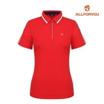 [올포유] 여성 카라 집업 반팔 티셔츠 AWTYI6142-500_G