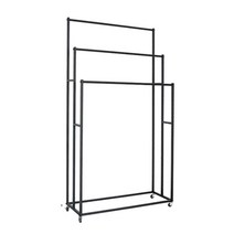 커텐 원단 행거 샘플 선물가게 문방구 매장 시트지, 상세 페이지 참고, 100x30x180cm - 블랙/후크 30개