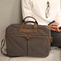 BENOVERO 22FW 왁스캔버스 워케이션 2way 브리프케이스 토트백 grey