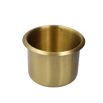 범용 캐러밴 자동차 RV 황동 음료 컵 홀더 6.7X5.5cm 마운트 보트 해양 오목한 드롭, 01 Gold