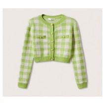 MANGO 스페인직구 망고 크롭 니트가디건 파스텔그린 S사이즈 해외인기상품 망고브랜드 여성가디건 1개