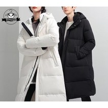 Bersdnor 남녀 커플 공용 롱 후드 다운 패딩 아우터