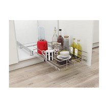스토킹 11x17x5.3Inch 단일 와이어 바스켓 인출 선반 서랍장 수납 정리함 크롬 도금, 14x 17 x 5.3Inch_1 Tier