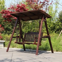 원목 정원 테라스 그네 흔들의자 스윙그네, 지붕있는 타입