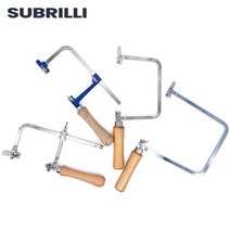 수동 톱 SUBRILLI Steel Frame Coping Saw Handle 조정 가능한 프레임 Sawbow for 목공 공예 보석 U 자형, 05 wire saw 3meters