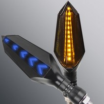 오토바이 회전 신호 KYMCO 다운타운 125 200 250/i 350i k-xct 300 Xciting 용 흐르는 물 조명, 03 yellow - blue