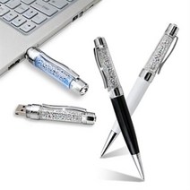아트박스/이츠 USB 샤인스톤(SHINE STONE) 볼펜형 USB메모리 16GB, 블랙(Black)