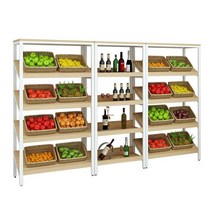 경사 평대 마트 선반 전시대 랙 과일진열대 매대 무인, 상세 페이지 참고, 6단 마트 평면 전시대 120x220x40