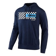 Troy Lee 리 Designs 공식 남성용 야마하 체커 플리스 풀오버 후드 네이비 헤더