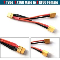 서보케이블 고굴곡 중굴곡 SERVO CABLE 플러그 병렬 배터리 커넥터 케이블 확장, xt60 1m  2f