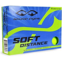 스네이크 아이즈 소프트 디스턴스 골프 공, Green - 1-Dozen