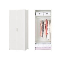 한샘 샘베딩 파스텔 옷장 80cm(높이194cm) 1단행거형 5종, B형 베이지도어(B)