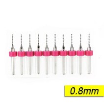 10 개 0.6mm-1.5mm 수입 카바이드 PCB 드릴 비트 인쇄 회로 기판 미니 CNC 드릴링 세트, 2box(20pcs), 0.8mm