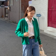 젠리트 컬러 크롭 가디건 69297 빅사이즈 여성의류