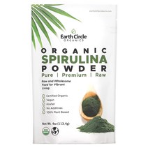 Earth Circle Organics 유기농 스피룰리나 분말 113g(4oz)