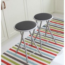 오에이데스크 원형 의자 2p, 블랙