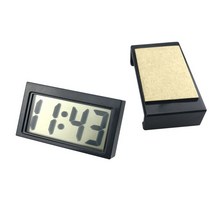 차량용시계 자동차 야광 아날로그 디지털 대시보드 LED 미니 대시 보드 차량 자동 접착 LCD 시간 스틱 액세서리, 2.black