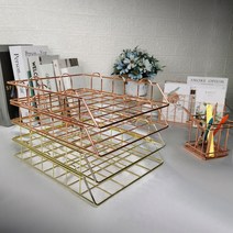 지류보관함 서류정리대 문서보존상자 골드