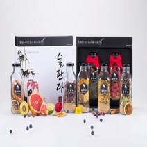 술판다 담금주 키트 500ml 2구 선물세트, 장미/레몬자몽