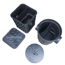 오수받이 소형 맨홀 가정용 PVC 냄새차단 빗물받이, 460정방형그리트랩75인치110아웃중형120L