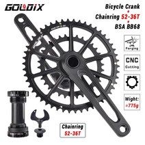 mtb road 체인 체인가드 체인링크 스프리킷 초경량 도로 셋 산악자전거 체인, 170mm, 크랭크 bb68 52-36t