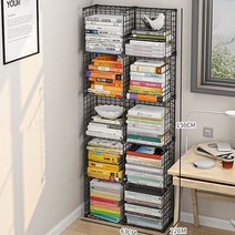 키밍 간이 조립식 다용도 책장 H3227, 2열 5단 블랙