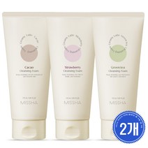 1+1 미샤 크리미 라떼 클렌징폼, 딸기2개