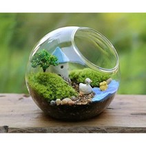 테라리움 만들기 젤캔들 화분 원형볼 8cm/피규어, 단품
