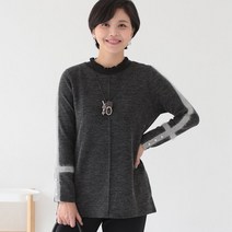 엄마옷 백합사 라인포인트 니트 티셔츠[ts403] 겨울 니트 40대 50대 중년여성의류 여성용 마담 미시 겨울티 여성기모티