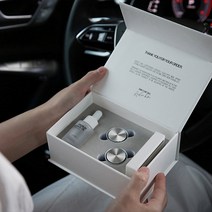 DU_새차 선물 오퍼스 명품 차량용 방향제 송풍구 더블 (+ 쇼핑백 증정), 메탈실버+CONGRATULATIONS:화이트자스민&민트