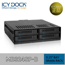 ICY DOCK ExpressCage MB324SP-B 5.25베이용 2.5인치 SAS/SATA HDD/SSD 4베이 하드랙