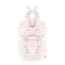 보니숑 짱구베개 + 목베개 일체형 사계절 유모차라이너, 캔디트리핑크, 1개