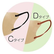 일본 마스크 CICIBELLA 여성용 3D 컬러 입체 20개입, 샌드베이지, D타입(13.6cm×10.7cm)개
