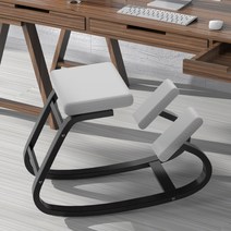 무릎을 꿇는 의자 북유럽 오피스 체어 바리에르 인체공학 가정용 사무용 레저 흔들의자, 부드러운 회색