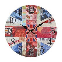 제이앤씨 인테리어 벽시계 지름34cm 빅사이즈 빈티지 무소음, 10.벽시계-유니언잭B