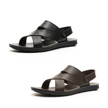 (21SS)마쯔 남성 소가죽 X스트랩 샌들 2.3cm LCMW69M126