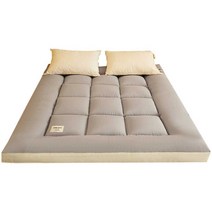 토퍼매트리스 바닥이불 침대 기숙사 라텍스 푹신 매트, 그레이-6cm두께 90x200cm