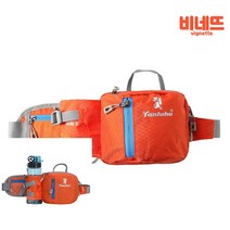 비네뜨 여행용 등산용 힙색 허리가방 오렌지 조깅가방 바이크힙색 힙백