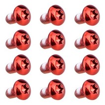 ZTTO 12 PCS MTB 자전거 색상 미끄럼 방지 디스크 나사 M5x10mm 브레이크 로터 볼트 T25 Torx 산악 액세서리, Red, CHINA