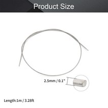 Utoolmart 1 미터 티타늄 와이어 지름 2.5mm 티타늄 합금 산업 티타늄 용접 소프트 와이어 1개