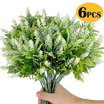 Artificial Greenery Shrubs Fake Plants Outdoor UV Resistant Plants Lifelike Plastic Flocked Morning, 1
