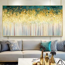 금전수 골든 황금 나무 특대형 보석십자수 도구 셋트 키트 추상 비즈 DIY 재물복 큐빅 아트, 180x90cm