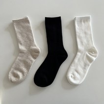 러브앤삭스 여성용 톡톡한 골지 장목양말 도톰한 긴목 롱삭스 5켤레 세트
