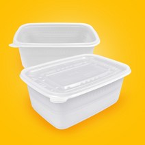 사각 죽용기 특대 50세트 1250ml 국내생산 강력한 밀폐력, 반투명