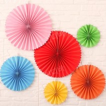 빅플라워 만들기 DIY 종이접기 생일 축하 파티 꽃 부채 데코레이션 꾸미기, 18.혼합형 플라워B - 6팩